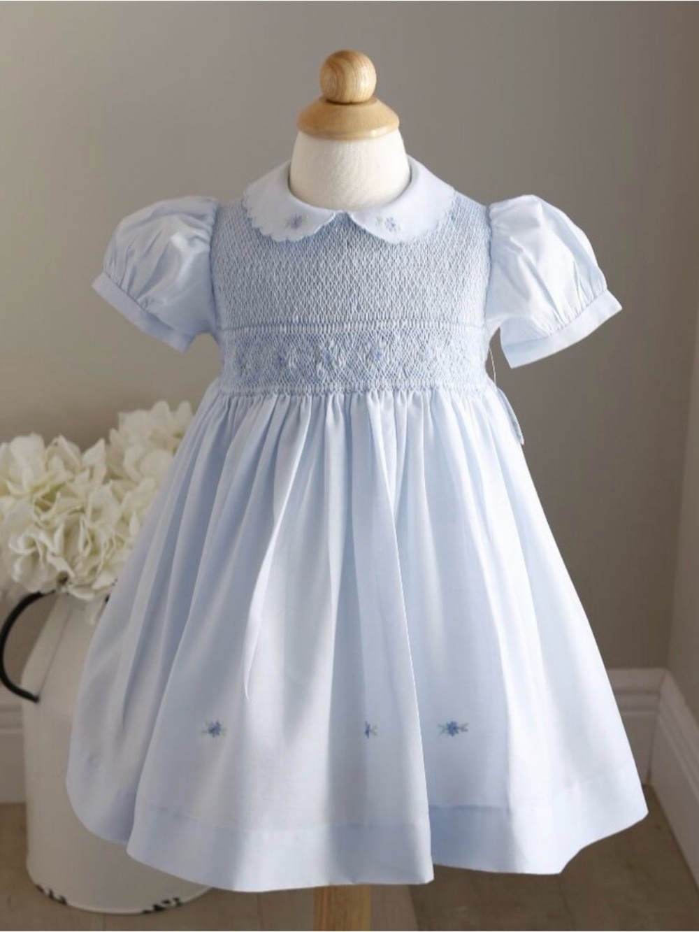 Blue Smocked Dress Feltman Brother Carriage Boutique 24 Months RARE Vintage NWOT